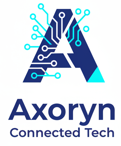 Create a unique logo, white background for Axoryn Connected Tech